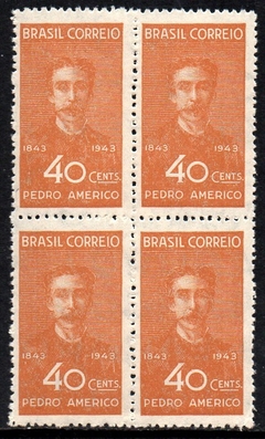 Brasil C 0188 Pedro Américo Pintor Quadra 1943 NNN (i)