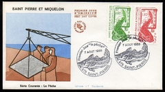 18802 Saint Pierre & Miquelon FDC 490/91 Pesca Peixes U