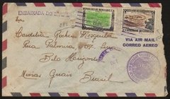 18807 Honduras Envelope da Embaixada do Brasil 1957