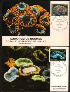 18817 Nova Caledônia Máximos Postais Corais Fluorescentes 1979