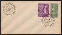 18866 Brasil Envelope selo Fiscal de 100 réis Morte de Júlio Prestes 1955