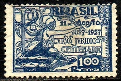 Brasil C 0019 Cursos Jurídicos Variedade Mancha Azul no N de Centenário 1927 U