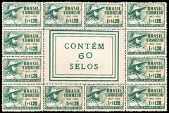 Brasil C 0190 Pacificação de Minas Caxias bloco de 12 selos com interpano 1944 NNN