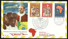 19114 Vaticano FDC 491/93 Visita Para a Uganda