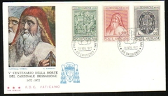 19178 Vaticano FDC 549/51 Cardeal Bessarione
