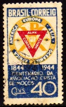 Brasil C 0192 ACM Associação Crista de Moços Variedade CORREIG 1944 U