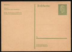 19276 Reich Bilhete Postal Hindenburg Novo