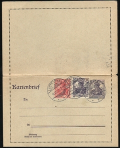 19284 Alemanha Reich Carta Bilhete Germania