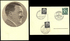 19287 Reich Bilhete Postal Hitler Carimbo Especial 1938