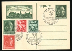 19290 Reich Bilhete Postal Hitler Stuttgard 1938