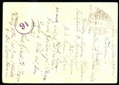 19304 Itália Bilhete Postal Circulado Com diversas Censuras e Marcas na internet