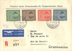 19534 Liechtenstein 277/80 FDC Escotismo 1953