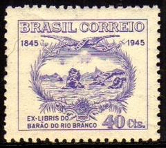 Brasil C 0197 Ex-Libris Barão do Rio Branco 1945 NN