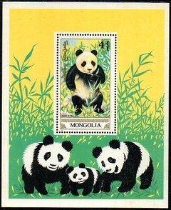 20021 Mongolia Bloco 148 + selos 1765/72 Ursos Panda NNN / NN - comprar online