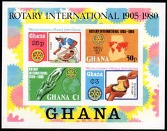 20057 Ghana bloco 85 + selos 692/95 Rotary sem denteação NNN - comprar online