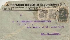 17081 Brasil Envelope De Sc/rj Ubaldino Do Amaral 1943