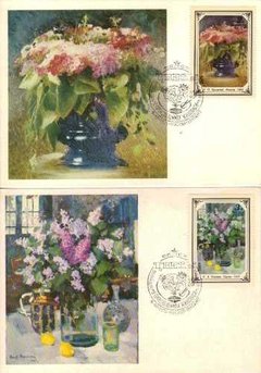 17173 Rússia Máximos Postais Pinturas De Flores Diversas 79 - comprar online