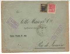17320 Carta Circulada Via Linhas Cga Pelotas Rj 1930