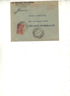 17319 Carta Circulada Aérea Rj A Rs Com Franquia Mecânica 33