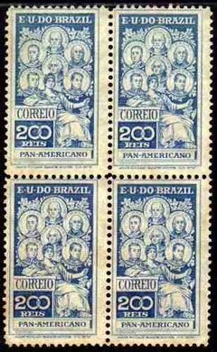 Brasil C 0009 Selo Panamericano Quadra N