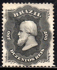 Brasil Império 28a D. Pedro II Cinzento com amenci N