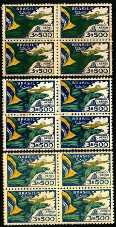 Brasil Aéreos A31-34-37 Bandeira Quadra N (a)