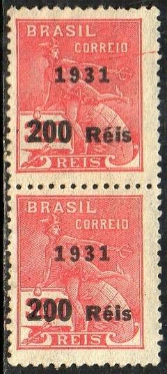 Brasil 348 Vovó Mercúrio com Sobrecarga Variedade Risco Vermelho N