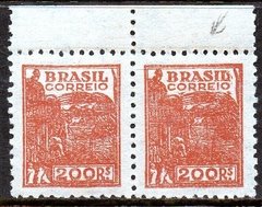 Brasil 389 Trigo Netinha Filigrana O Papel Médio Tramado Par Variedade BRASID NNN