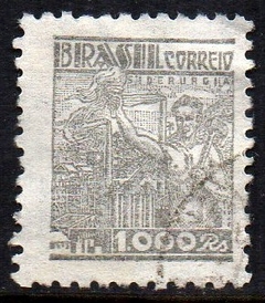 Brasil 392C Siderurgia Netinha Filigrana O Horizontal Papel Médio Liso U (d)