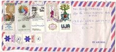 17551 Israel Envelope Circulado P/eua Selos Com Tab