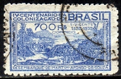 Brasil C 0045E São Vicente denteação 9-11-9-9 Leve amenci 1932 U