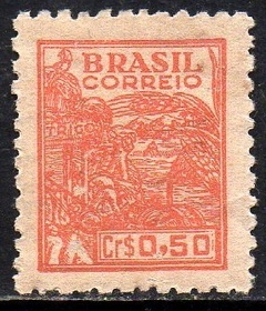 Brasil 467 Trigo Netinha Filigrana Q Vertical Tijolo N (c)