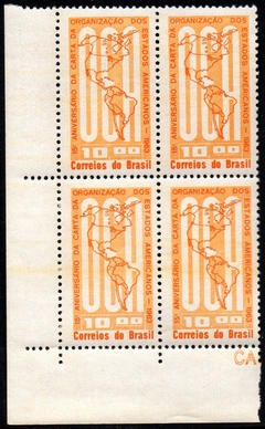Brasil C 0490 Carta da OEA Quadra 1963 NNN (b)