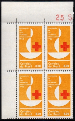 Brasil C 0493 Cruz Vermelha Quadra 1963 NNN (a)