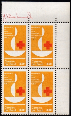 Brasil C 0493 Cruz Vermelha Quadra 1963 NNN (b)