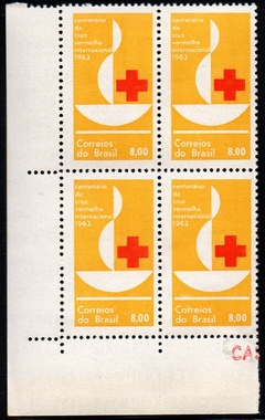 Brasil C 0493 Cruz Vermelha Quadra 1963 NNN (c)