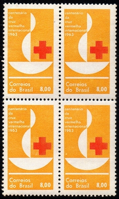 Brasil C 0493 Cruz Vermelha Quadra 1963 NNN