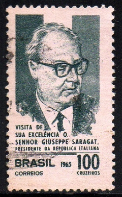 Brasil C 0538 Presidente Saragat 1965 U (a)