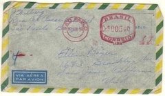 17414 Brasil Franquia Mecânica De 1954 Circulada P/ EUA