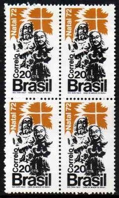 Brasil C 0764 Natal Jesus E Maria Quadra 1972 NNN (b)