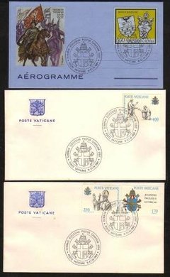18244 Vaticano FDCs E Aerograma Em Folder 1984 - comprar online