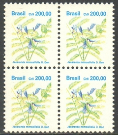 Brasil 684c Flora Brasileira Flores Azuis Quadra NNN