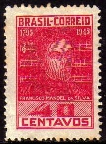 Brasil C 0203 Francisco Manoel Hino Nacional 1945 Nn (a)