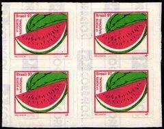 Brasil 734 Frutas Melancia Base 1 Quadra 1998 Nnn