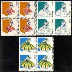 Brasil C 1274/76 Vestimentas Orixas Quadras 1982 Nnn