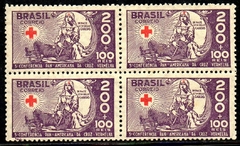 Brasil C 0088 Cruz Vermelha 1935 Quadra NNN / NN