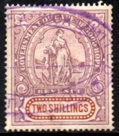 06568 Inglaterra Cape Of Good Hope Stamp Revenue Two Shillin