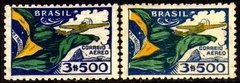 Brasil Areos 034 + 37 AviÆo E Bandeira Nnn