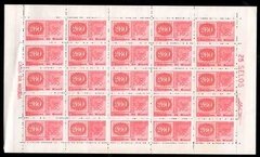 Brasil C 0466/67 Folha Completa Selos Coloridos 1961 Nnn