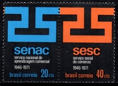 Brasil C 0715/16 Senac Sesc Se-Tenant 1971 N